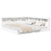 vidaXL Bookcase Bed with Headboard White 200 x 200 cm Engineered wood