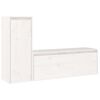 vidaXL TV Cabinets 2 pcs White Solid Wood Pine