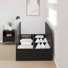 vidaXL Storage Bed Frame Black Oak 70 x 190 cm Engineered Wood