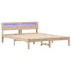 vidaXL Bed Frame with Headboard Brown 150 x 200 cm Solid Pine Wood