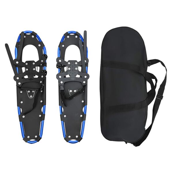 vidaXL 3 in 1 Snowshoes Blue and Black 30 inches Aluminum and HDPE