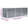 vidaXL Garden Raised Bed Galvanised Steel 240x80x77 cm Grey
