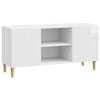 vidaXL TV Cabinet High Gloss White 102 x 34.5 x 50 cm Engineered Wood