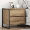 vidaXL Bedside Table Artisian Oak 50 x 39.5 x 50 cm Engineered Wood