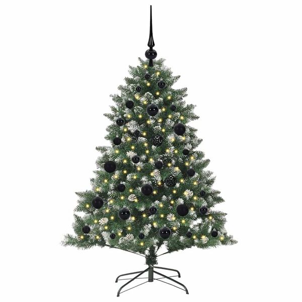 vidaXL Artificial Christmas Tree with 150 LEDs Green 85 x 85 x 120 cm