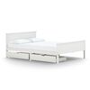 vidaXL Bed Frame without Mattress White Solid Wood Pine 160x200 cm