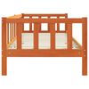 vidaXL Bed Frame with Headboard Wax Brown 90 x 190 cm Solid Pine Wood