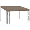 vidaXL Gazebo | Taupe | Powder-coated steel and 100% polyester | 4x3 meters