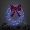 vidaXL Wreath with 60 LEDs Blue 76 x 8.5 x 76 cm Acrylic