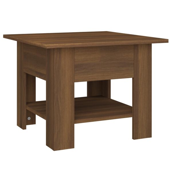 vidaXL Coffee Table Brown Oak 55x55x42 cm Engineered Wood
