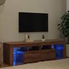 vidaXL TV Cabinet with LED Lights Artisan Oak 140x36.5x40 cm Engineered Wood
