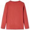Kids' T-shirt with Long Sleeves Burnt Red 128