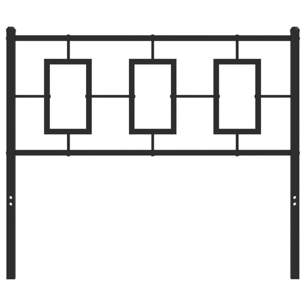 vidaXL Metal Headboard Black 100 cm