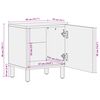 vidaXL Bedside Cabinet 2 pcs White 40 x 33 x 46 cm Solid Mango Wood