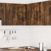 vidaXL Kitchen Wall Corner Cabinet "Porto" Smoked Oak Engineered Wood
