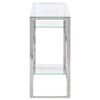 vidaXL Console Table Silver Stainless Steel and Tempered Glass
