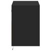 vidaXL TV Wall Cabinet with LED Lights Black 80x31x45 cm