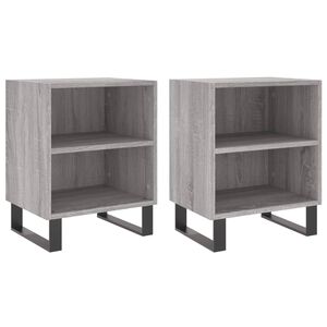 vidaXL Bedside Cabinets 2 pcs Grey Sonoma 40x30x50 cm Engineered Wood