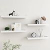 vidaXL Loggia Wall Shelves 4 pcs White 60x15x4 cm MDF
