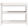 vidaXL Potting Table with Shelves White 108x45x86.5 cm Solid Wood Pine