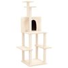 vidaXL Cat Tree with Sisal Scratching Posts Cream 144,5 cm