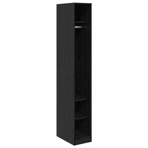 vidaXL Wardrobe Black Oak 50 x 30 x 200 cm Engineered Wood