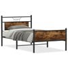vidaXL Bed Frame without Mattress Smoked Oak 107x203cm Engineered Wood