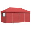 vidaXL Party Tent Folding Burgundy 292 x 580 x 315 cm Oxford Fabric