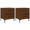 vidaXL Bedside Cabinets 2 pcs Brown Oak 40x35x47.5 cm Engineered Wood