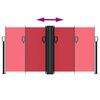 vidaXL Retractable Side Awning Red 120x1000 cm