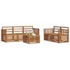 vidaXL Sofa Sets 6 pcs Natural Solid Acacia Wood