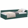vidaXL Corner Bed Frame Dark Green 90 cm x 190 cm Velvet