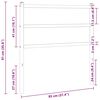 vidaXL Metal Replace Headboard Black 90 cm