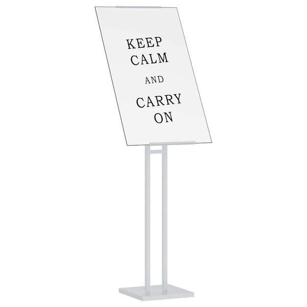 vidaXL Trade Show Displays 2 pcs White 26.5 x 26.5 x 150 cm Steel