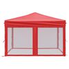 vidaXL Folding Party Tent with Sidewalls Red 3x3 m