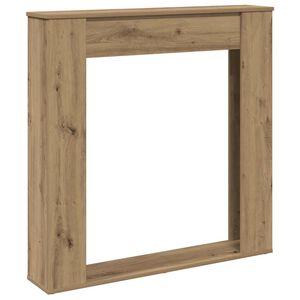 vidaXL Fireplace Surround Artisan Oak 100x20x100 cm Engineered Wood