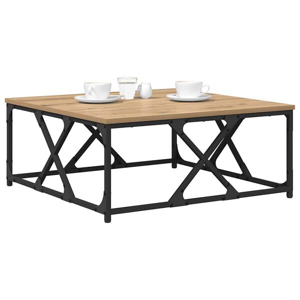 vidaXL Coffee Table Artisan oak 70 x 70 x 30 cm Engineered wood