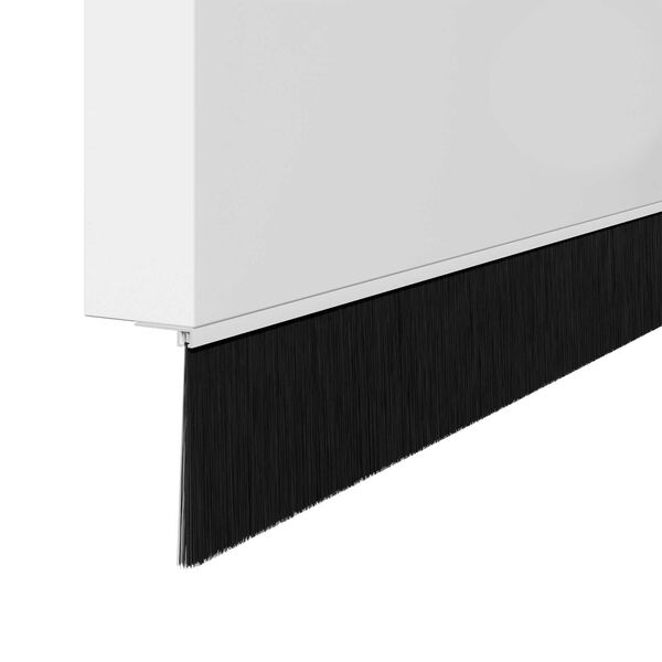 vidaXL Screw-on Door Brush Seals 2 pcs White 100 cm Aluminium Alloy