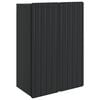 vidaXL Wall-Mounted Cabinet Black 66 x 34.5 x 92 cm Engineered Wood