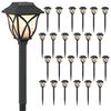 vidaXL Outdoor Solar Lights with Ground Spike 24 pcs Warm White 42 cm