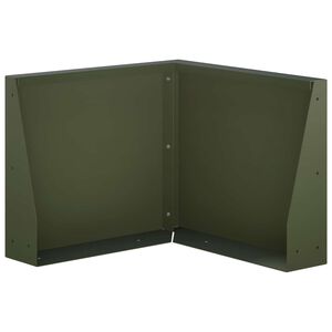 vidaXL Retaining Wall 50 x 50 x 30 cm Steel Olive Green