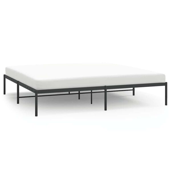 vidaXL Metal Bed Frame without Mattress Black 180x200cm