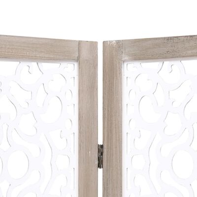 vidaXL 6-Panel Room Divider White 210x165 cm Solid Wood