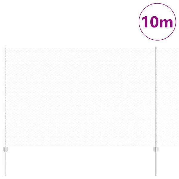 vidaXL Fence with Post Silver 1.6 x 10 m Steel