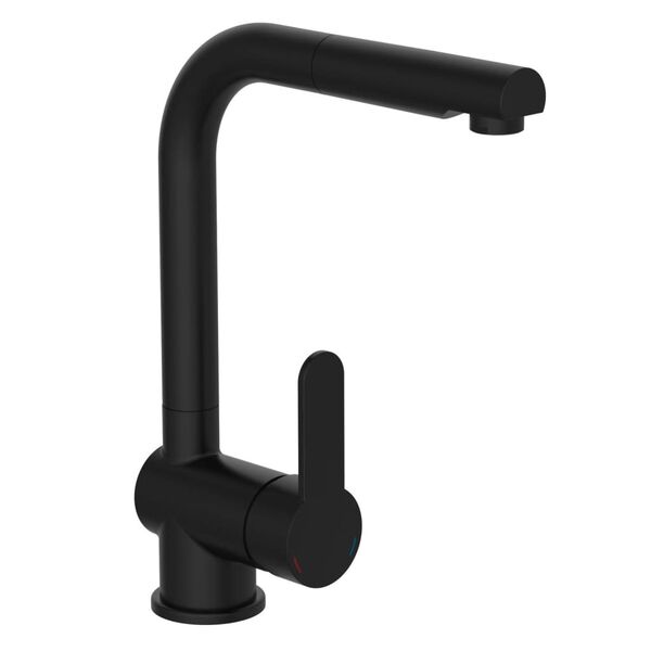 SCH&Uuml;TTE Kitchen Mixer Tap with Pull-out Spout LONDON Matte Black
