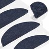 vidaXL Stair Mats Self-adhesive 10 pcs 56x17x3 cm Blue Half Round