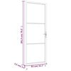 vidaXL Interior Door 83x201.5 cm White ESG Glass and Aluminium