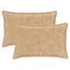 vidaXL Cushion Cover 2 pcs HOUTEN Cream 50 x 70 cm Faux Rabbit Fur