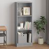vidaXL 3-Tier Book Cabinet Grey Sonoma 40x24x109 cm Engineered Wood