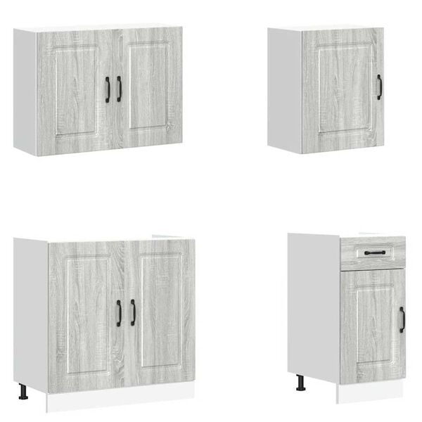 vidaXL 7 Piece Kitchen Cabinet Set Kalmar Grey Sonoma Engineered Wood